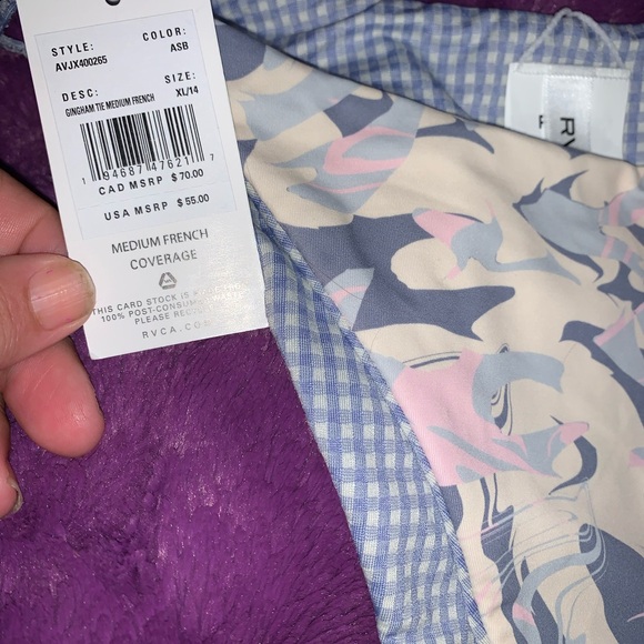 RVCA high cut string bikini bottoms xl NWT - Picture 2 of 10